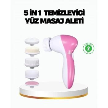 5’i 1 Arada Yüz Temizleme Cihazı – Masaj, Fırça, Peeling Ve Krem Uygulama Atlı