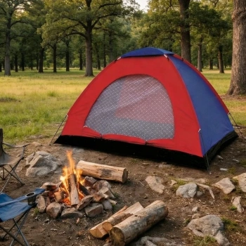 6 Kişilik Manuel Kurulum Kamp Çadırı – Aile, Doğa, Piknik ve Outdoor Kamp Çadırı 220x250x150 cm (5263)