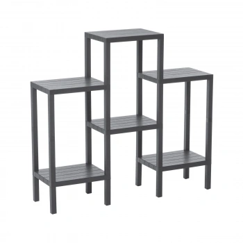 6 RAFLI - GRİ MODÜLER ÜNİTE PLASTİK 108x100x29 cm (5263)