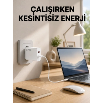 67 Watt Turbo Şarj Cihazı Motorola G30 G50 G60 G82 Uyumlu Yeni Nesil