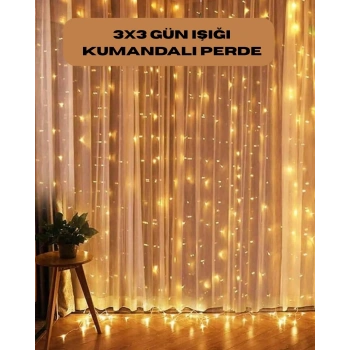 8 Fonksiyonlu Uzaktan Kumandalı Günışığı Perde Peri Led Dekoratif Işık