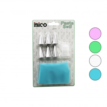 8PCS  PASTA SÜSLEME SETİ  1AD-KREMA TORBASI - 6AD-METAL + 1AD-PLASTİK UÇ (5263)