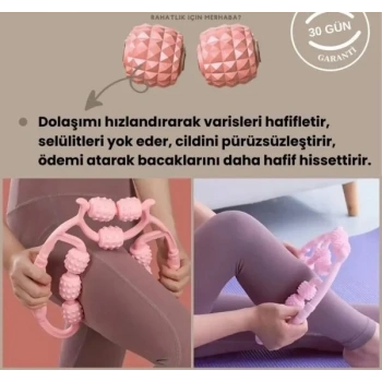 9 Tekerlekli Yoga Fitness Silindiri (Roller) (5263)
