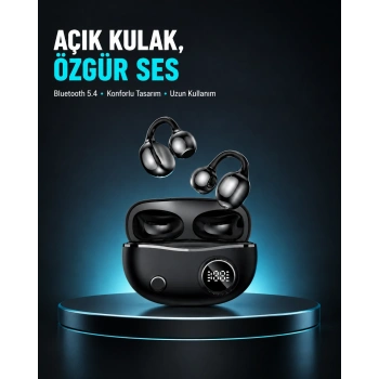 Açık Kulak Bluetooth Kulaklık 5.4 Aptx Destekli Ergonomik Tasarım