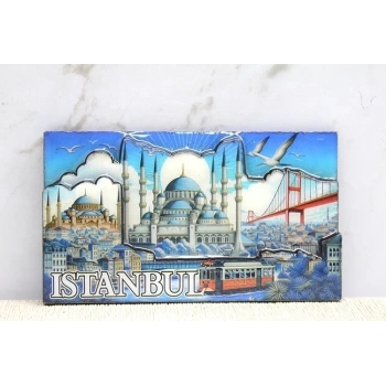 Ahşap İstanbul Temalı Magnet Alk4362
