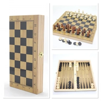 Ahşap Satranç Ve Tavla Seti Alk4243