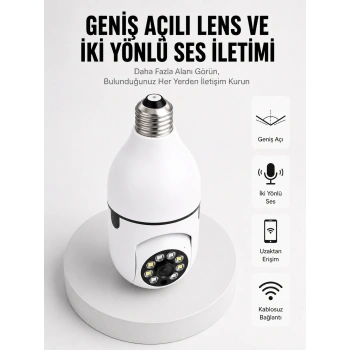 Akıllı Güvenlik Kamerası Full Hd Görüntü Ve Gece Görüş Özellikli Yeni Nesil