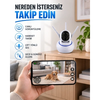 Akıllı Ip Güvenlik Kamerası – 1080p Hd, Gece Görüşlü, Hareket Algılamalı Yeni Nesil