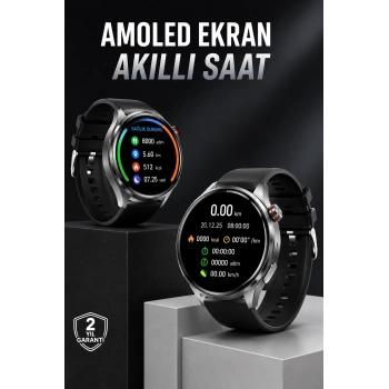 Akıllı Saat Bluetooth Bağlantılı Amoled Ekran Uyku Ve Sağlık Takibi