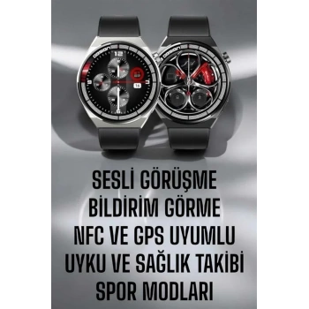Akıllı Saat Gps Ve Nfc Özelliği Sesli Görüşme Dokunmstik Ekran