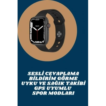 Akıllı Saat Tema Değiştirme Uyku Ve Sağlık Takibi Sesli Asistan Bildirim Görme