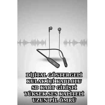 Alarm Ve Titreşim Özellikli Akıllı Saat Ve Mikrofonlu Kablolu Bluetooth Kulaklık 60 Saat