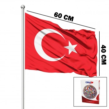 ALPAKA KUMAŞ TÜRK BAYRAK 40X60CM (5263)