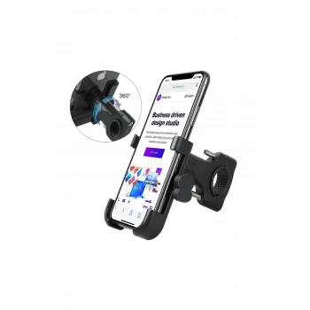 Alüminyum Gövdeli Metal Gidon Bağlantılı Motosiklet Telefon Tutucu 7 İnç Xl