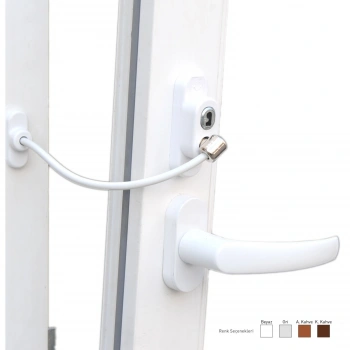 Anahtarlı Halatlı Pvc Kapı Pencere Emniyet Kilidi (5263)