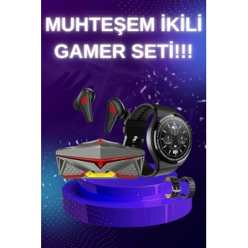 Anc Özellikli Bluetooth Kulaklık Ve Amoled Ekran Akıllı Saat Uyku Ve Sağlık Takibi Nabız Ölçer