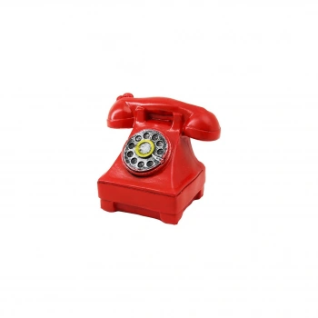ANKESÖRLÜ TELEFON VİNTAGE DEKORATİF BİBLO 12X7.5CM REÇİNE (5263)