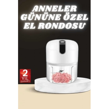 Anneler Gününe Özel Hediye El Rondosu Doğrayıcı Şarjlı Taşınabilir