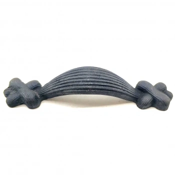 Antika Tarz Dekoratif Pirinç Örgü Mobilya Kulbu - 22x120 Mm, Oksit