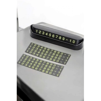 Araba Park Numaratörü Araç İçi Numaralık Değiştirilebilir Çevirmeli Mini