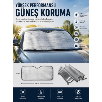 Araç Güneşlik Koruyucu Cam Güneşliği Otomobil Güneşlikleri Katlanabilir