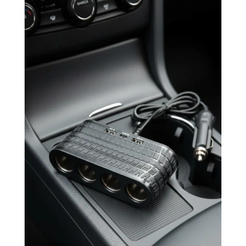 Araç İçi Güç Dağıtıcı 4 Çakmaklık 2 Usb 1 Type C Şarj Ünitesi