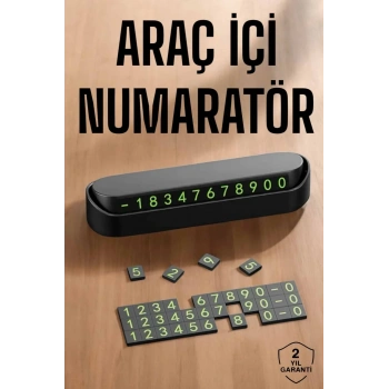 Araç İçi Numaratör Numaralık Torpido Üstü Açılır Kapanır Telefon Numarası Bırakma