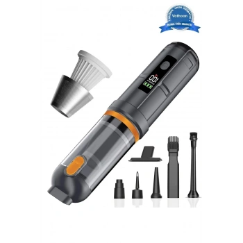 Araç Süpürgesi Şarjlı 120w 20.000pa Göstergeli Yeni Nesil Metal Filtre Extra Vakum Ve Üfleme