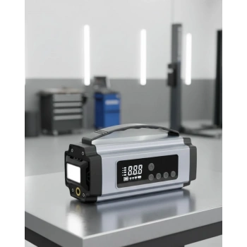 Araçlar İçin Taşınabilir Akü Takviye Hava Kompresörü Ve Acil Güç Kaynağı