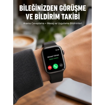 Arama Cevaplayabilen Akıllı Saat Bluetooth Bağlantılı Sosyal Medya Girişli Yeni Nesil