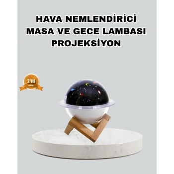 Aromaterapili Usb Hava Nemlendirici – Projeksiyon Işıklı, Sessiz Ve Şık Tasarım