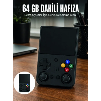 Aşınabilir Retro El Oyun Konsolu 64gb Hafızalı Ips Ekranlı  Oyun Cihazı