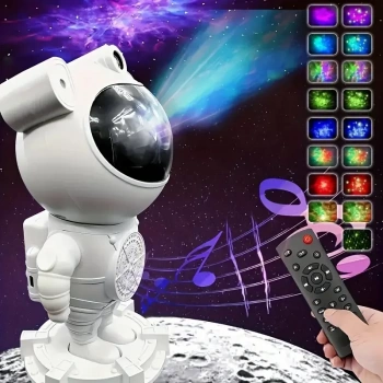 Astronot Gece Lambası Projektör Bluetooth Hoparlör Uzaktan Kumandalı (5263)