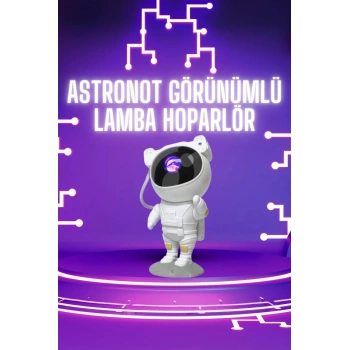 Astronot Şeklinde Bluetooth Hoparlör Gökyüzü Kumandalı Aydınlatma Lamba