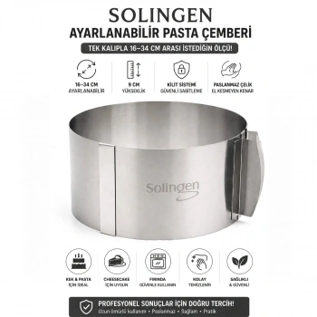 AYARLANABİLİR METAL KEK KALIP 16-34CM (5263)