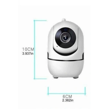 Baby Kamera Kablosuz 720p Beyaz 360 Derece Wifi Kamera Full Hd 1080p