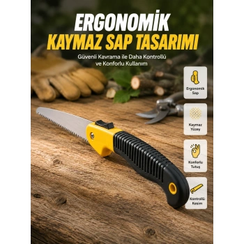 Bahçe Ve Odun Kesimi İçin Katlanır El Testeresi