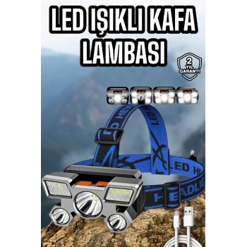 Balıkçı Kafa Lambası Led Işık 4 Farklı Mod Esnek Ve Ayarlanabilir