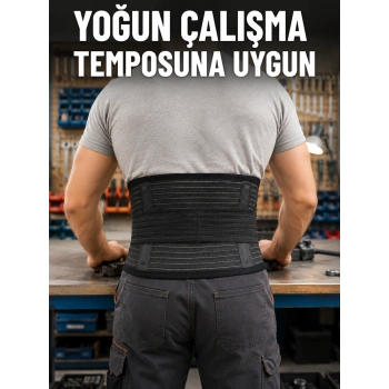 Bel Destek Korsesi Çift Sıkma Bantlı Ayarlanabilir Elastik Bel Kemeri
