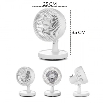 BEYAZ 12 INC EV - OFİS KOMPAKT - SESSİZ - İKİ KADEME MASAÜSTÜ VANTİLATÖR SF-7703 (5263)