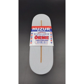 BEYAZ - 2.5CM PAÇA LASTİK GENİŞ 10MT. (5263)
