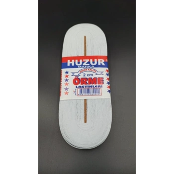 BEYAZ - 2CM PAÇA LASTİK YASSI GENİŞ 10MT (5263)