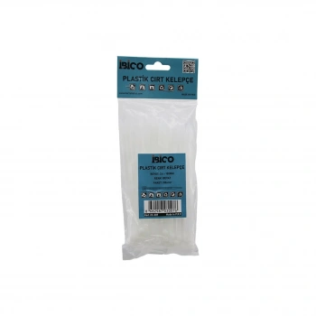 BEYAZ   3.6X150MM  PLASTİK CIRT KELEPÇE  100PCS (5263)