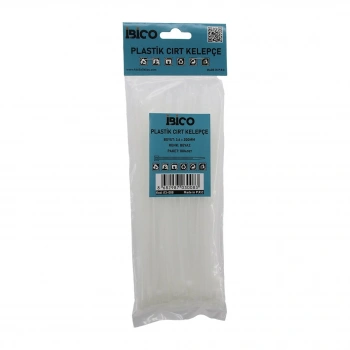 BEYAZ   3.6X200MM  PLASTİK CIRT KELEPÇE  100PCS (5263)