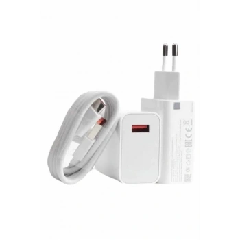 Beyaz Ultra Plus Hızlı Şarj Seti Şarj Adaptörü Ve Kablosu 67w