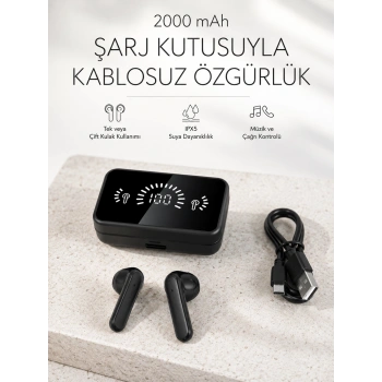Bluetooth 5.1 Destekli  Bluetooth Kulaklık – Anc Ve Stereo Sesli