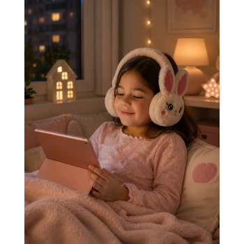 Bluetooth 5.3 Peluş Kulaklık Tf Kart Destekli Şarjlı Kulaküstü Model