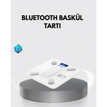 Bluetooth Akıllı Tartı – 8 Fonksiyonlu Dijital Baskül, 180 Kg Kapasiteli