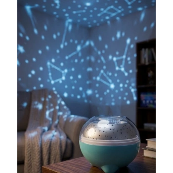 Bluetooth Bağlantılı Gece Lambası Yıldız Projeksiyon Işığı 7 Renk Efekti Ve Zamanlayıcı Fonksiyonlu