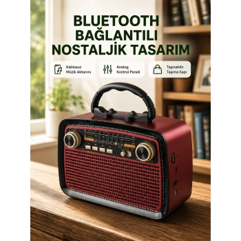 Bluetooth Bağlantılı Taşınabilir Hoparlör – Fm/am Radyo Özellikli, Şarj Edilebilir Batarya, 1 Kg